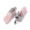 Natural Rose Quartz Big Pointed Pendants G-E059-03AS-08-3