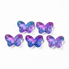 Two Tone Transparent Spray Painted Glass Beads GLAA-Q092-04-C01-1