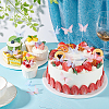 6 Sets 2 Colors Iron & Paper Butterfly Cake Toppers Decorations DIY-GA0007-53-5