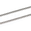 304 Stainless Steel Box Chains CHS-L001-92-1.4mm-1