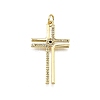 Brass Micro Pave Cubic Zirconia Pendants KK-Z100-26G-1