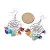 Natural Mixed Gemstone Chips Chandelier Earrings EJEW-JE05418-03-2