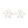 5-Petal ABS Plastic Imitation Pearl Acrylic Bead Caps OACR-ZX006-13-1