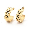 304 Stainless Steel Watchband Shape Stud Earrings EJEW-G316-01G-1