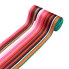 2Rolls 2 Styles Stripe Pattern Printed Polyester Grosgrain Ribbon OCOR-TA0001-37O-8