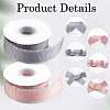 2 Rolll 2 Colors Polyester Frayed Grosgrain Ribbons OCOR-CY0001-39-5