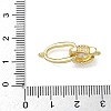 Oval Brass Micro Pave Clear Cubic Zirconia Fold Over Clasps KK-Z143-17G-3