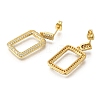 Brass Pave Clear Cubic Zirconia Stud Earrings EJEW-M088-07G-2