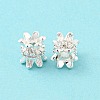 Brass Micro Pave Cubic Zirconia Spacer Beads KK-H452-27S-3