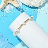 Brass & Natural Cultured Freshwater Pearl Beaded Stretch Bracelets for Women BJEW-JB13736-2