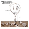 Alloy & Rhinestone Studs Earrings & Necklaces Set PW-WG15CAD-13-1