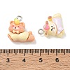 Running Animal Theme Printed Opaque Resin Pendants RE-CBAFB89-03-3