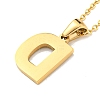 Ion Plating(IP) Initial Letter 304 Stainless Steel Pendant Necklaces NJEW-M199-01G-D-2