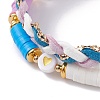 Handmade Polymer Clay Heishi Beads Bracelets Set BJEW-TA00040-02-6