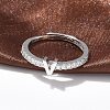 S925 Sterling Silver Adjustable Letter Rings for Women RJEW-M068-01P-V-4