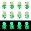 12Pcs Luminous Translucent Resin Sea Animal Cabochons RESI-TA0004-56E-1