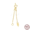 925 Sterling Silver Ends with Chains STER-P050-03G-1
