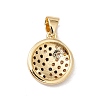 Brass Micro Pave Cubic Zirconia Charms Real 18K Gold Plated KK-G415-39G-01-2