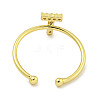 Rack Plating Brass Open Cuff Rings for Women RJEW-F162-02G-T-3