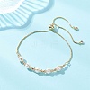 Natural Cultured Freshwater Pearl Beads Slider Bracelets BJEW-JB13345-02-1