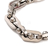 Tarnish Resistant 304 Stainless Steel Oval Link Chain Bracelets BJEW-B078-76P-2