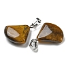 Natural Tiger Eye Pendants G-C066-07B-3