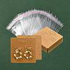 30Pcs Kraft Paper Earring Display Cards with Hanging Hole EDIS-YW0001-05-4