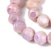 Ombre Effect Dyed Electroplate Opaque Glass Beads Strands EGLA-Q130-01A-21-4