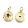 Brass Micro Pave Cubic Zirconia Pendants KK-P187-17B-G-2