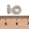 Brass Micro Pave Clear Cubic Zirconia Beads CU-CBA6A75-27P-3