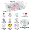106Pcs 11 Styles Transparent Mixed Colors Acrylic Beads with Strong Stretchy Beading Elastic Thread OACR-FS0001-60-4