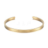 Ion Plating(IP) 304 Stainless Steel Cuff Bangles LS-BJEW-K173-02G-2