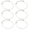 6Pcs Adjustable 304 Stainless Steel Wire Cuff Bangle Making MAK-BBC0001-24B-P-7