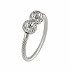 Hollow Round Brass Open Cuff Bangles BJEW-Z074-04P-1