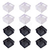 12Pcs 2 Colors Square Paper Jewelry Ring Gift Storage Boxes CON-TA0001-18-3