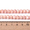 Anti-Tarnish Electroplate Rondelle Glass Beads Strands EGLA-T021-8mm-17-10-2