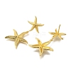 Rack Plating Starfish Brass Stud Earrings EJEW-H016-25G-2