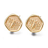 Brass Stud Earring Findings X-KK-T038-462G-1