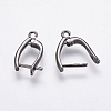 Brass Hoop Earring Findings with Latch Back Closure LS-ZIRC-F052-29B-1
