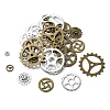 36Pcs 12 Styles Tibetan Style Alloy Steampunk Pendants TIBEP-YW0001-89-1