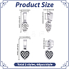 120Pcs 2 Styles Alloy Glue On Flat Pad Pendant Bails FIND-SP0005-10-2