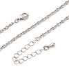 Brass Textured Twisted Chain Necklaces MAK-L045-05P-4