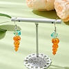 Easter Carrot Glass Dangle Earrings for Women EJEW-JE06219-2