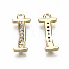 Brass Micro Pave Clear Cubic Zirconia Pendants KK-S360-053I-NF-1