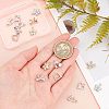 16Pcs 8 Style  Rack Plating Brass Micro Pave Cubic Zirconia Charms ZIRC-FH0001-17-4