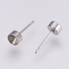 Non-Tarnish 304 Stainless Steel Stud Earring Settings STAS-I088-H-03P-2