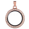 Alloy Photo Frame Pendants LS-ALRI-WH0002-26A-RG-1