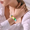 100Pcs 10 Colors Opaque Acrylic European Beads SACR-FS0001-51-6
