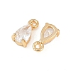 Brass Micro Pave Cubic Zirconia Pendants X-KK-K374-07G-03-2