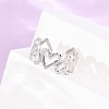 304 Stainless Steel Cuff Open Rings for Women SA-CBA4160-30P-1
